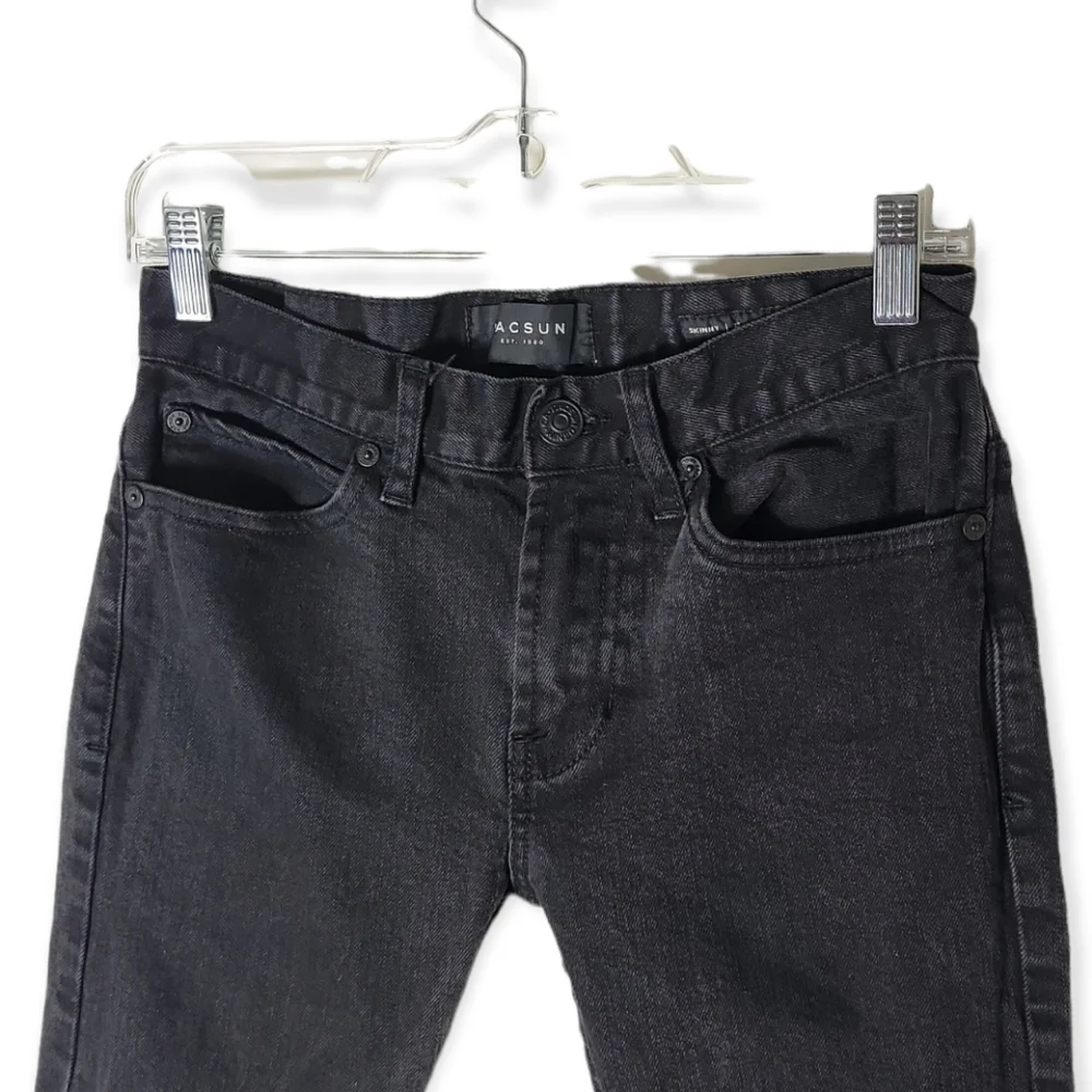 Pacsun men's skinny distress black jeans size 28x30 - Picture 3 of 6